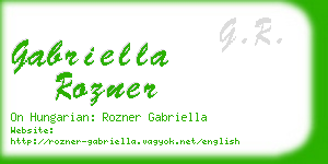 gabriella rozner business card